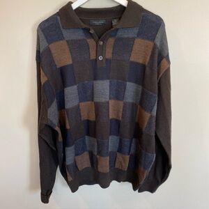 Cellinni Vintage Patchwork Sweater Men’s Xxl Grandpa